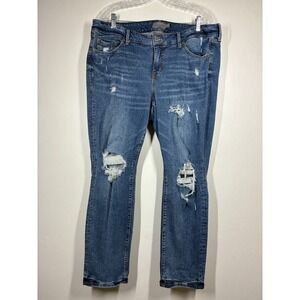 Torrid Womens Jeans 18R Boyfriend Straight Stretchy Distressed Spandex Comfort
